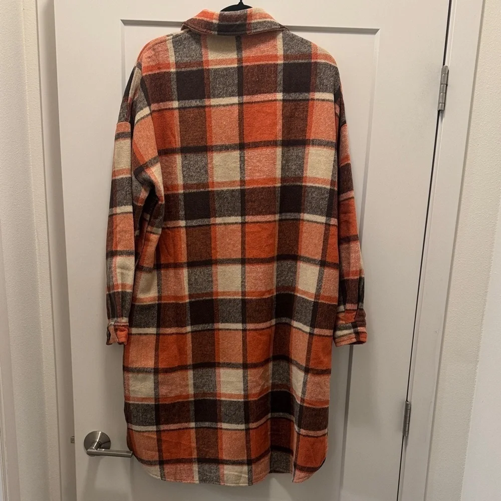🆕 Oversized Button-down Flannel Coat. L/Xl/1X. NWOT!💥💥